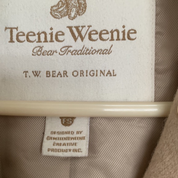 Teenie Weenie beige girl’s coat sz small - Picture 3 of 5